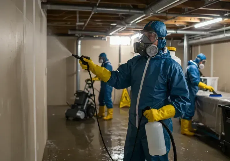 Basement Sanitization and Antimicrobial Treatment process in Charlottesville, VA